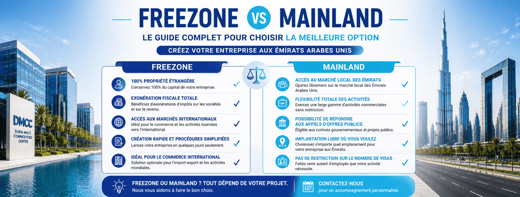 Freezone vs Mainland aux Émirats arabes unis : ce que 250 entrepreneurs auraient aimé savoir plus tôt