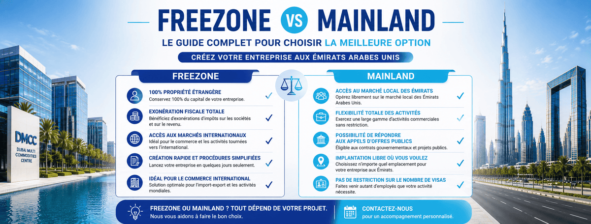 Freezone vs Mainland aux Émirats arabes unis : ce que 250 entrepreneurs auraient aimé savoir plus tôt