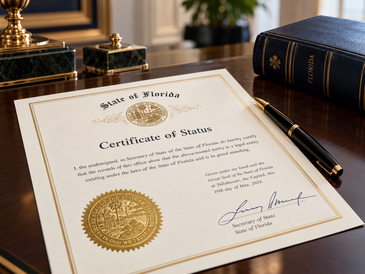 Certificate of Status