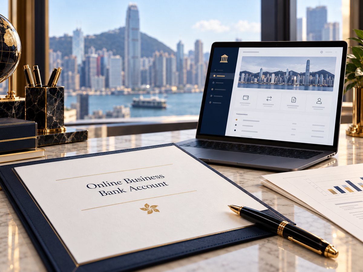 Compte bancaire professionnel à Hong Kong auprès d’une banque en ligne