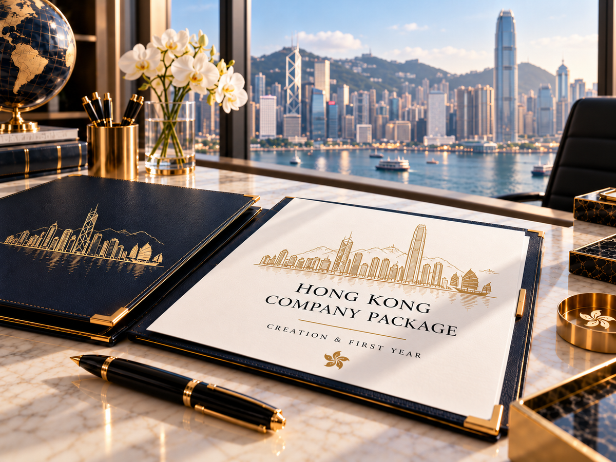 Package création et première année d'une société à Hong Kong