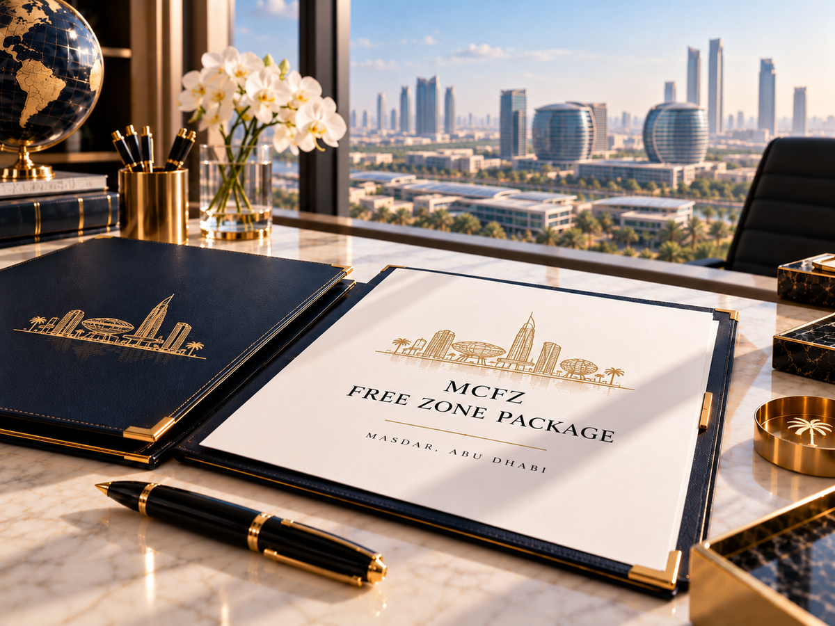 Package création et première année d'une société Free-Zone à MCFZ Masdar Abu Dhabi