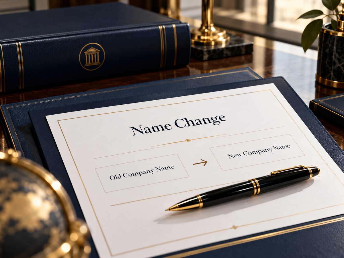 Changement de nom de la société